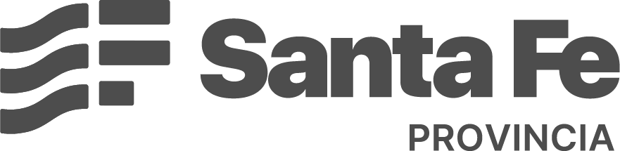 Logo of Santa Fe Provincia featuring stylized waves and the text 'Santa Fe' and 'PROVINCIA'.